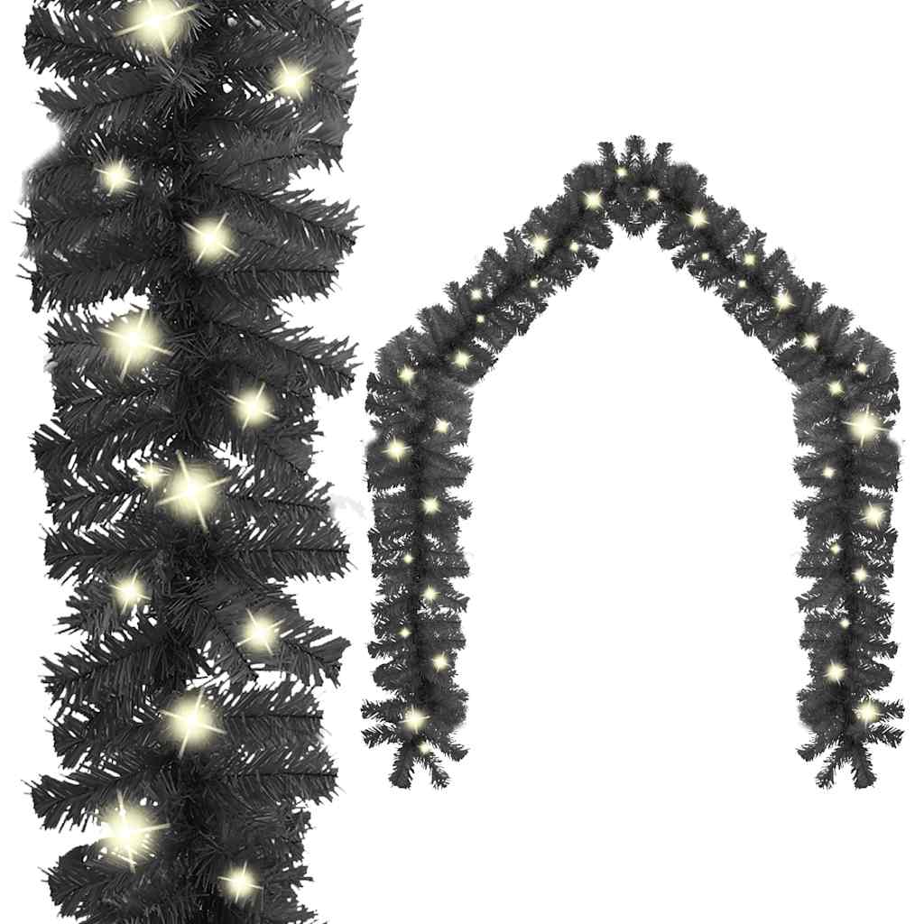 Weihnachtsgirlande Mit Led Schwarz