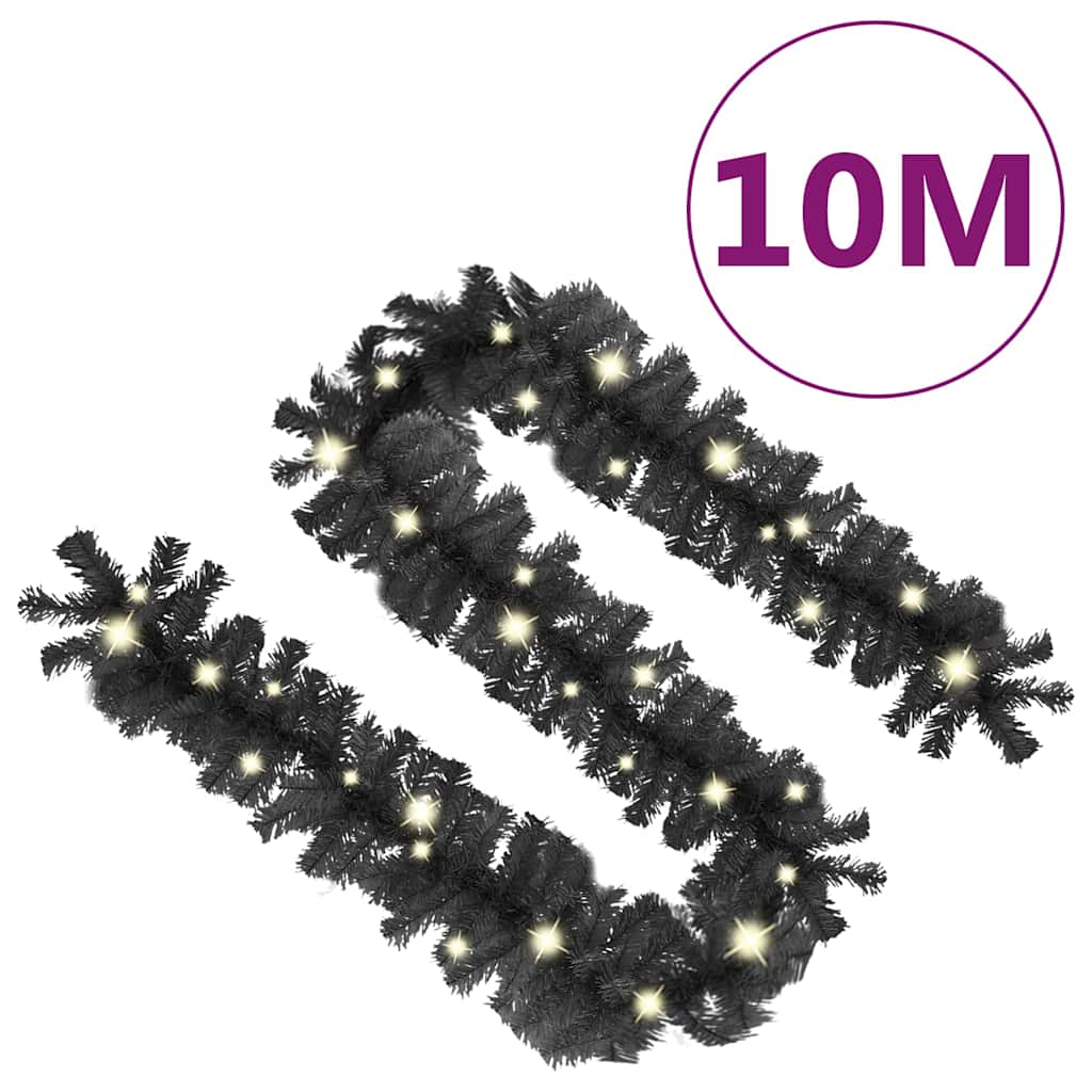 Weihnachtsgirlande Mit Led Schwarz
