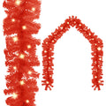 Weihnachtsgirlande Mit Led Rot