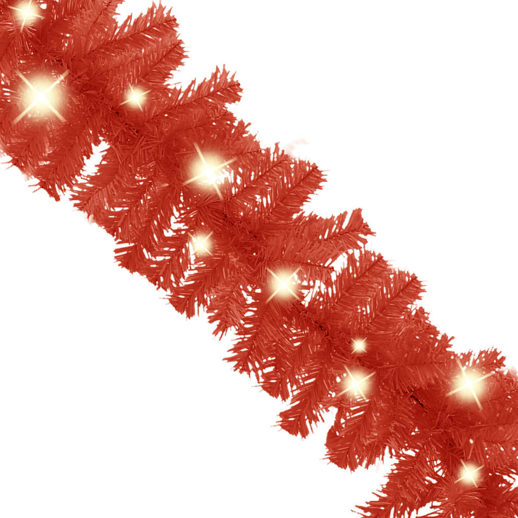 Weihnachtsgirlande Mit Led Rot