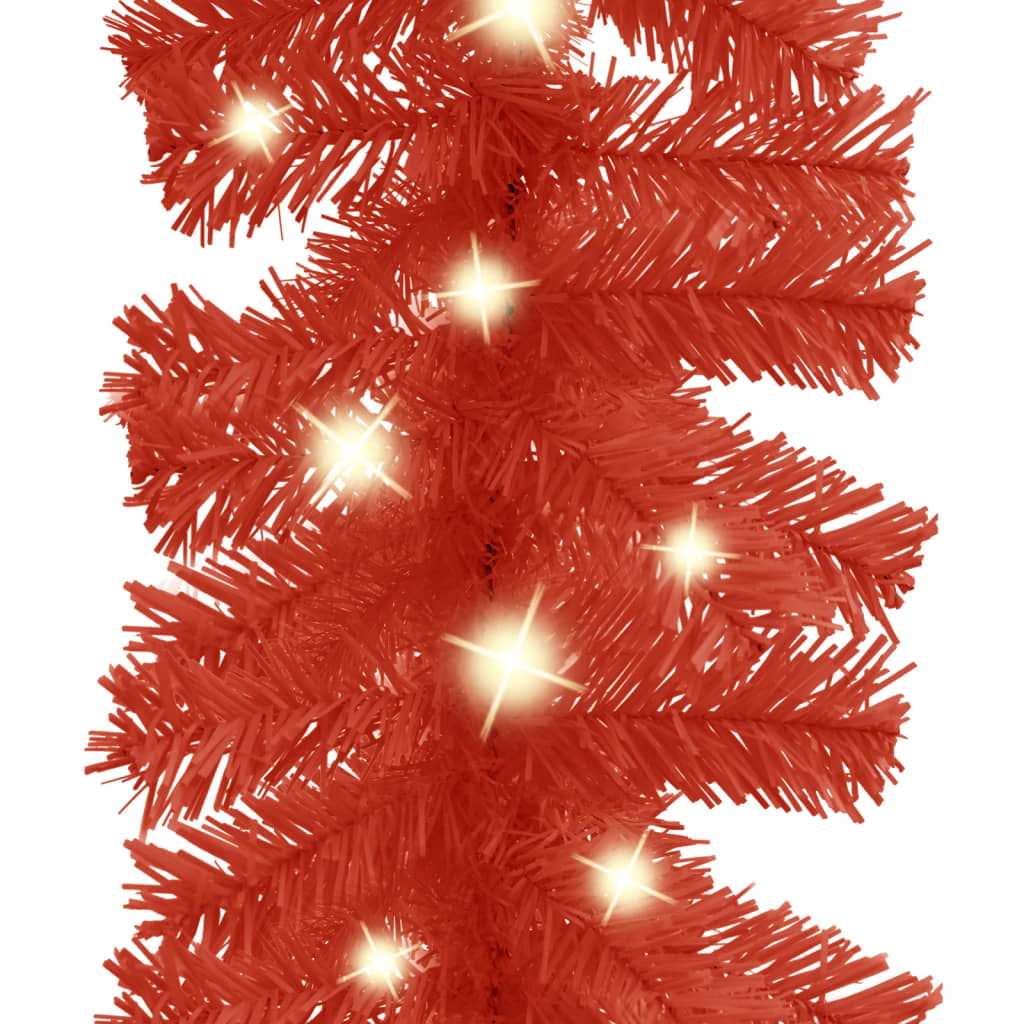Weihnachtsgirlande Mit Led Rot