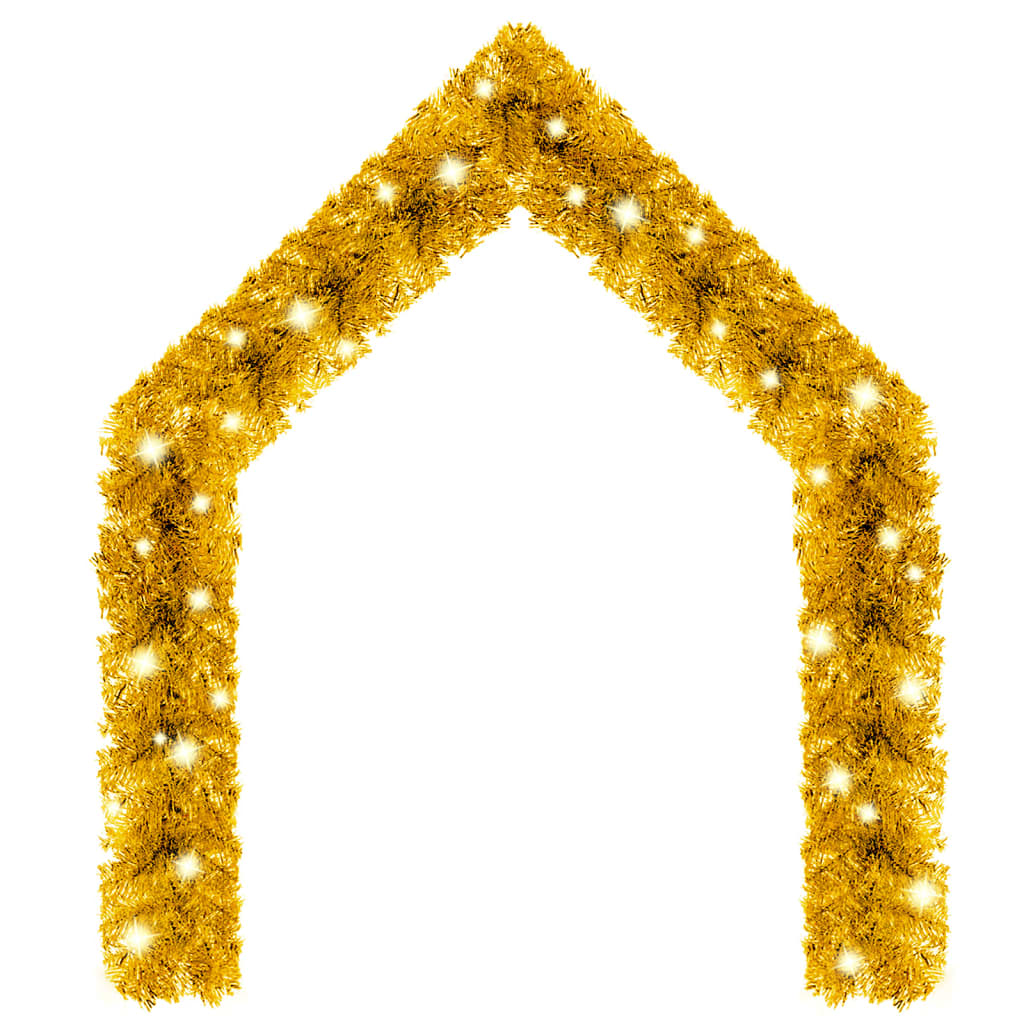 Weihnachtsgirlande Mit Led En Gold