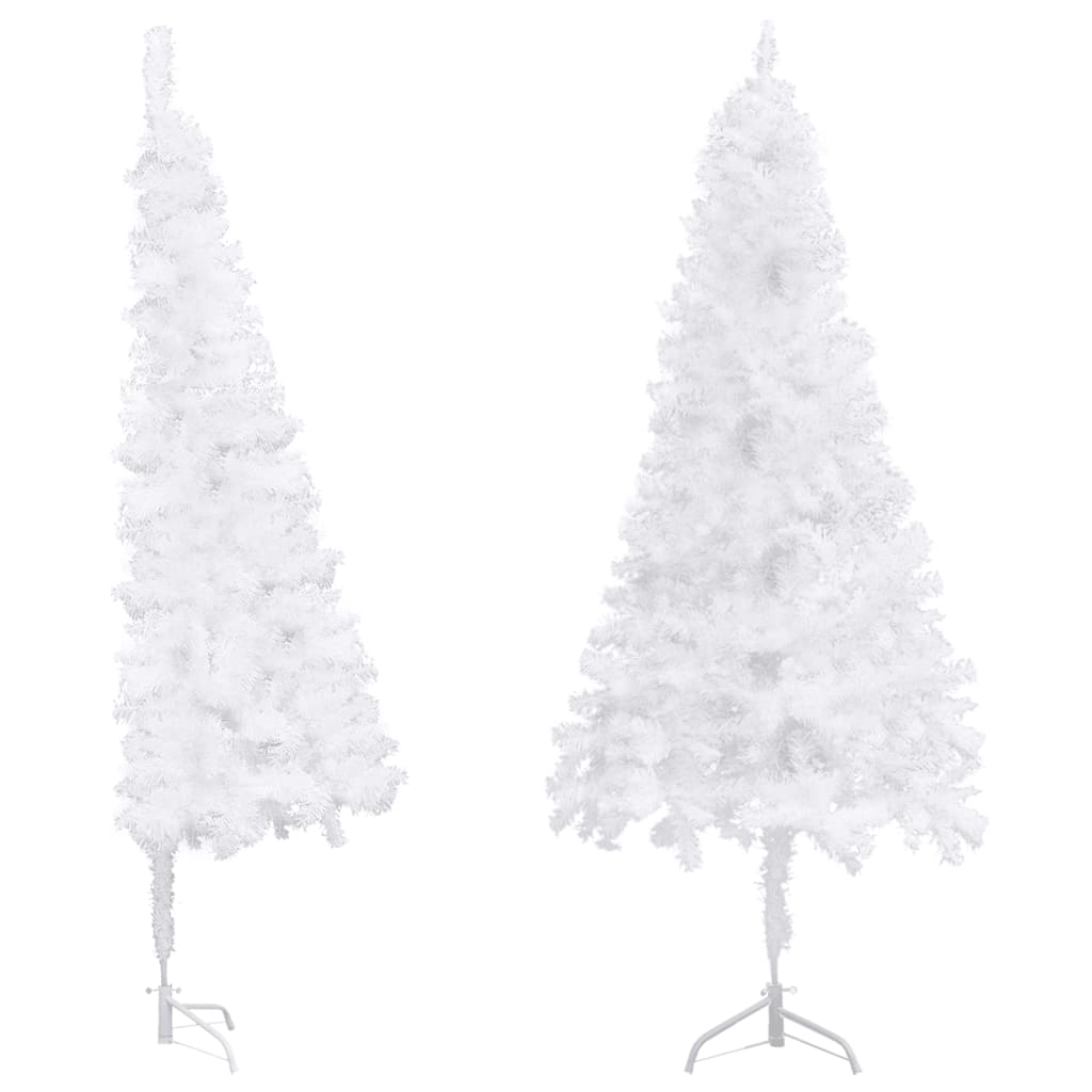 Künstlicher Eck-Weihnachtsbaum 240 Cm Pvc Weiß