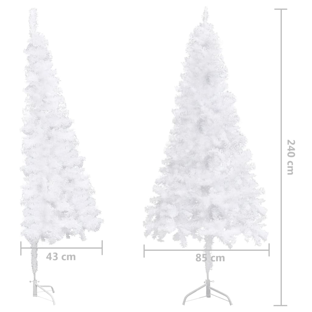 Künstlicher Eck-Weihnachtsbaum 240 Cm Pvc Weiß