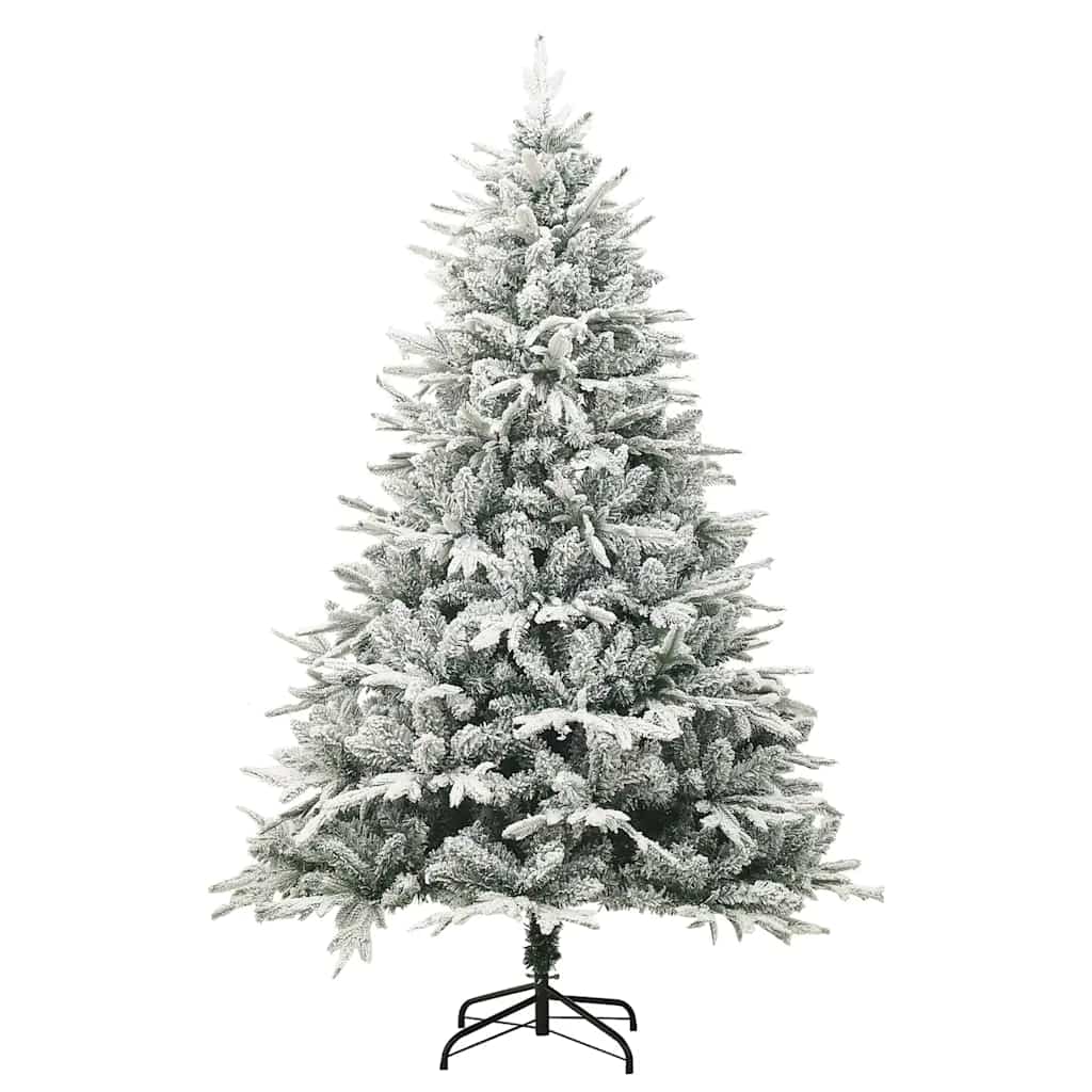 Künstlicher Weihnachtsbaum Beschneit Grün 180 Cm Pvc Pe