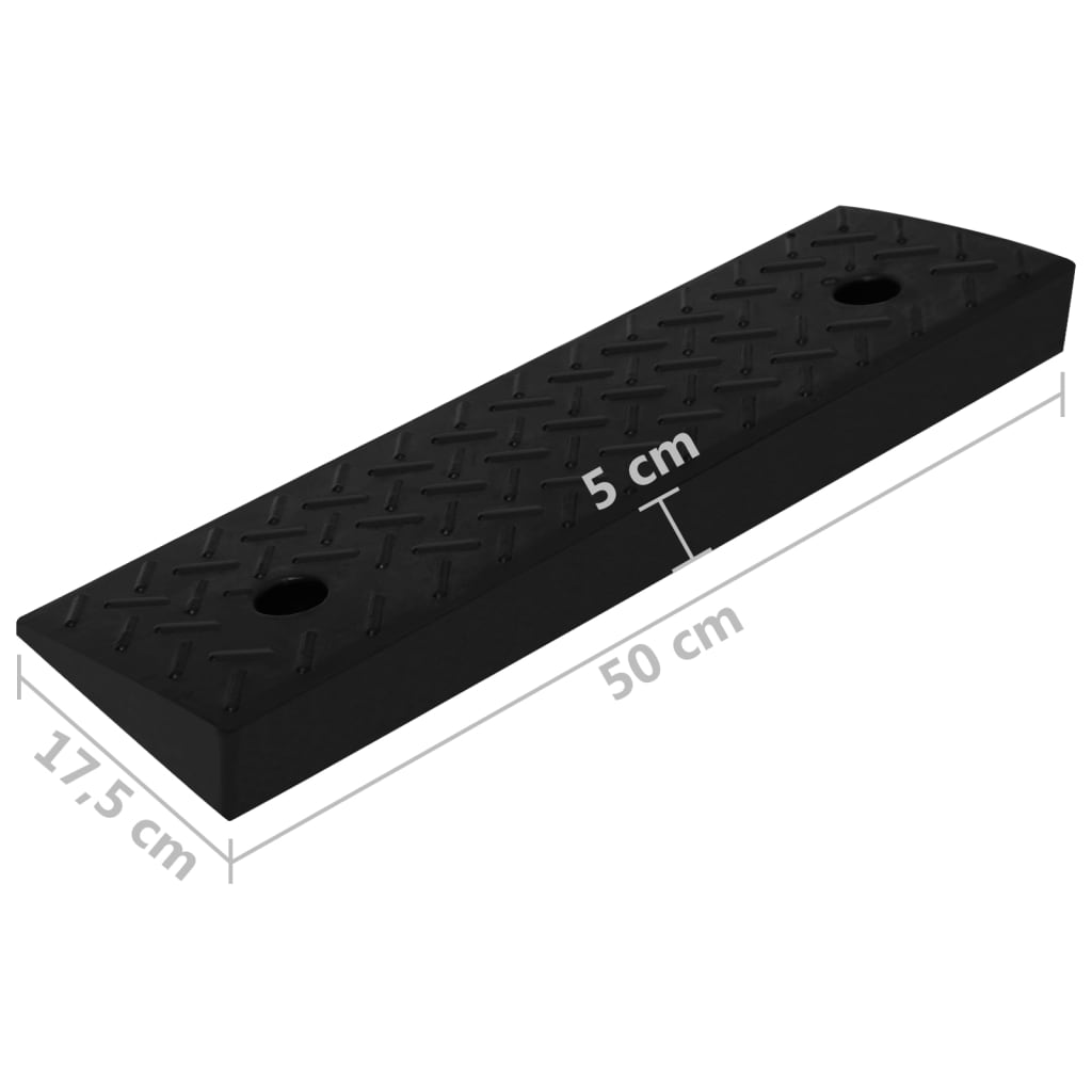 Bordsteinrampen 2 Stk. 50X17,5X5 Cm Gummi
