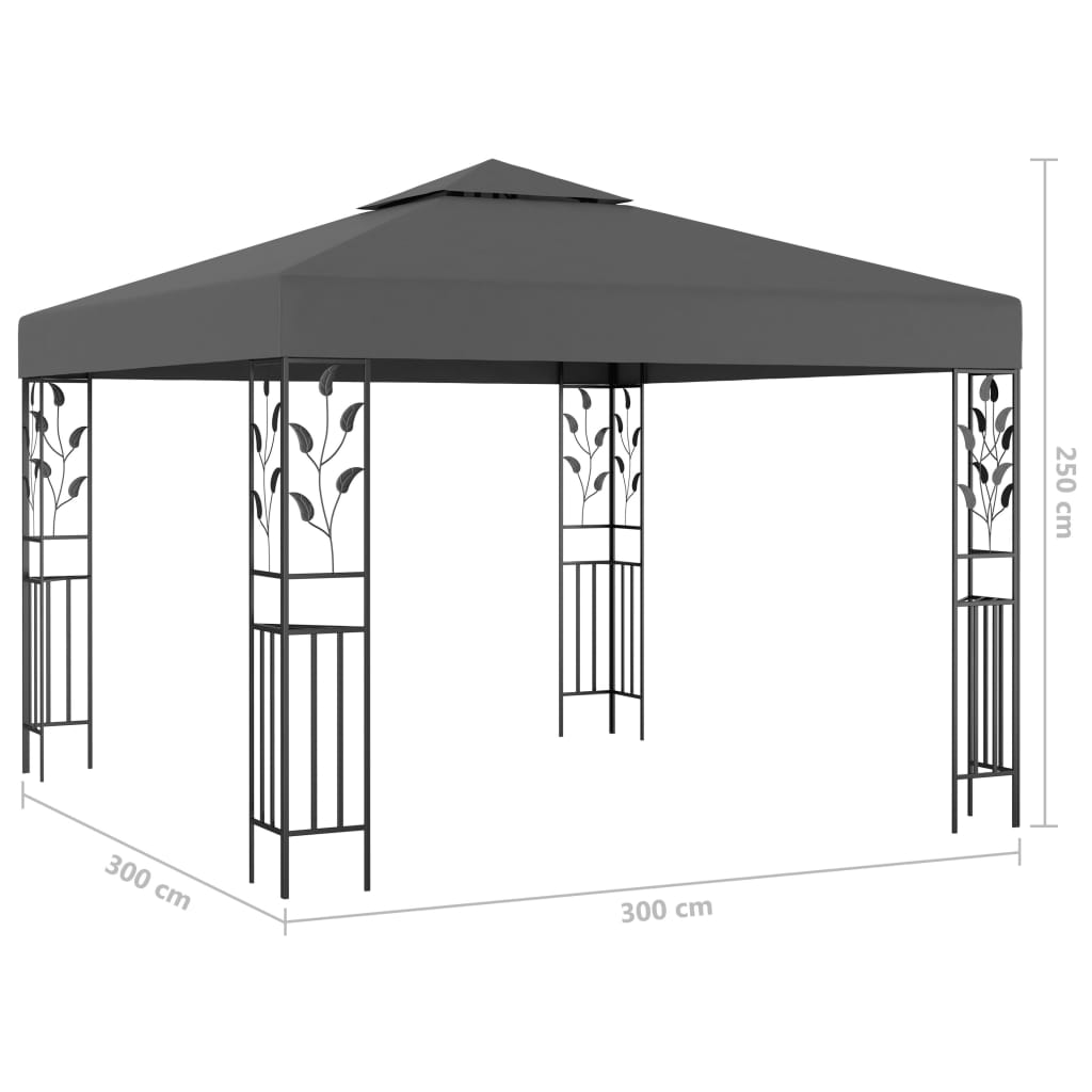 Pavillon Mit Led-Lichterkette 3X3 M