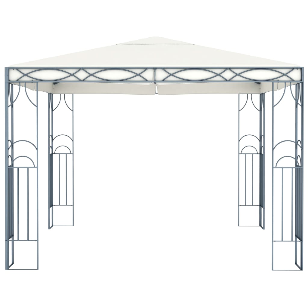 Pavillon Mit Led-Lichterkette Weiß
