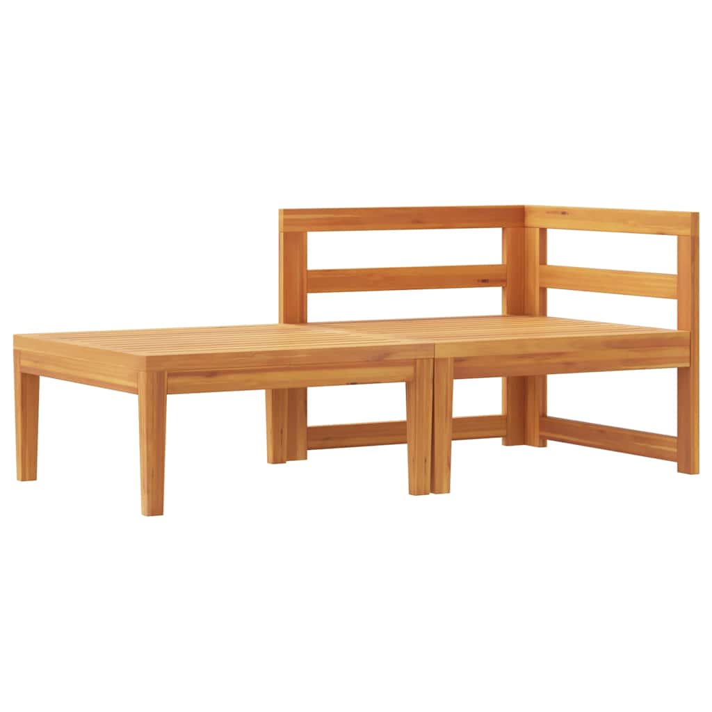 2-Tlg. Garten-Lounge-Set Mit Kissen Akazienholz