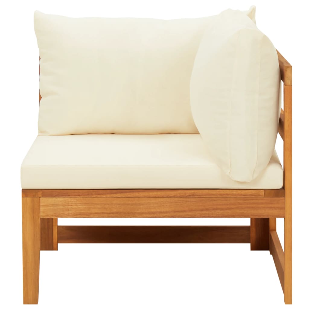 2-Tlg. Garten-Lounge-Set Mit Kissen Akazienholz