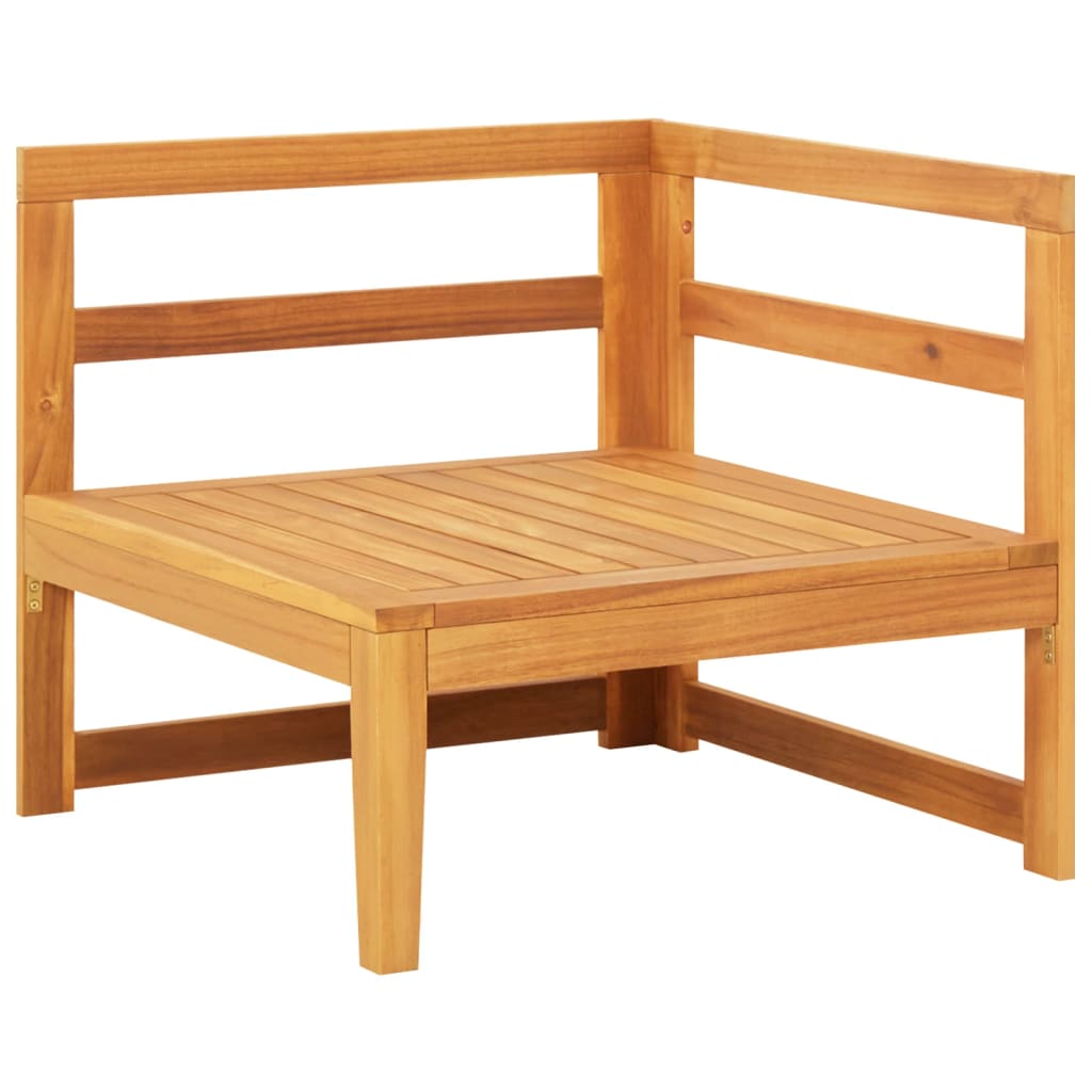 2-Tlg. Garten-Lounge-Set Mit Kissen Akazienholz