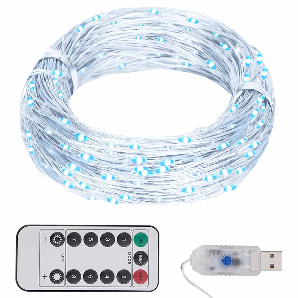 Led-Lichterdraht 400 Led 8 Funktionen Kaltweiß