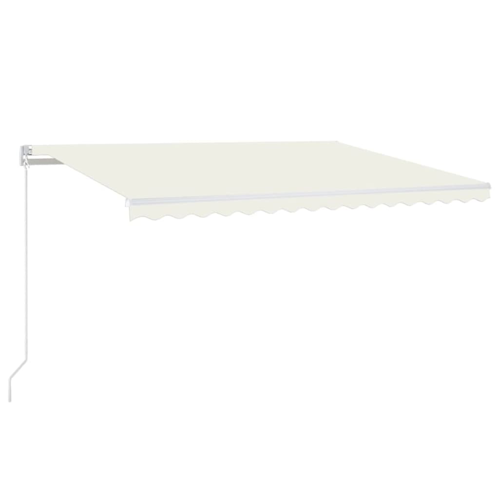 Markise Manuell Einziehbar Mit Led Creme