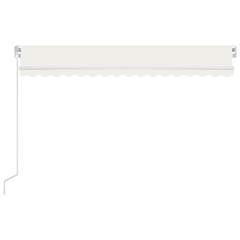 Markise Manuell Einziehbar Mit Led Creme