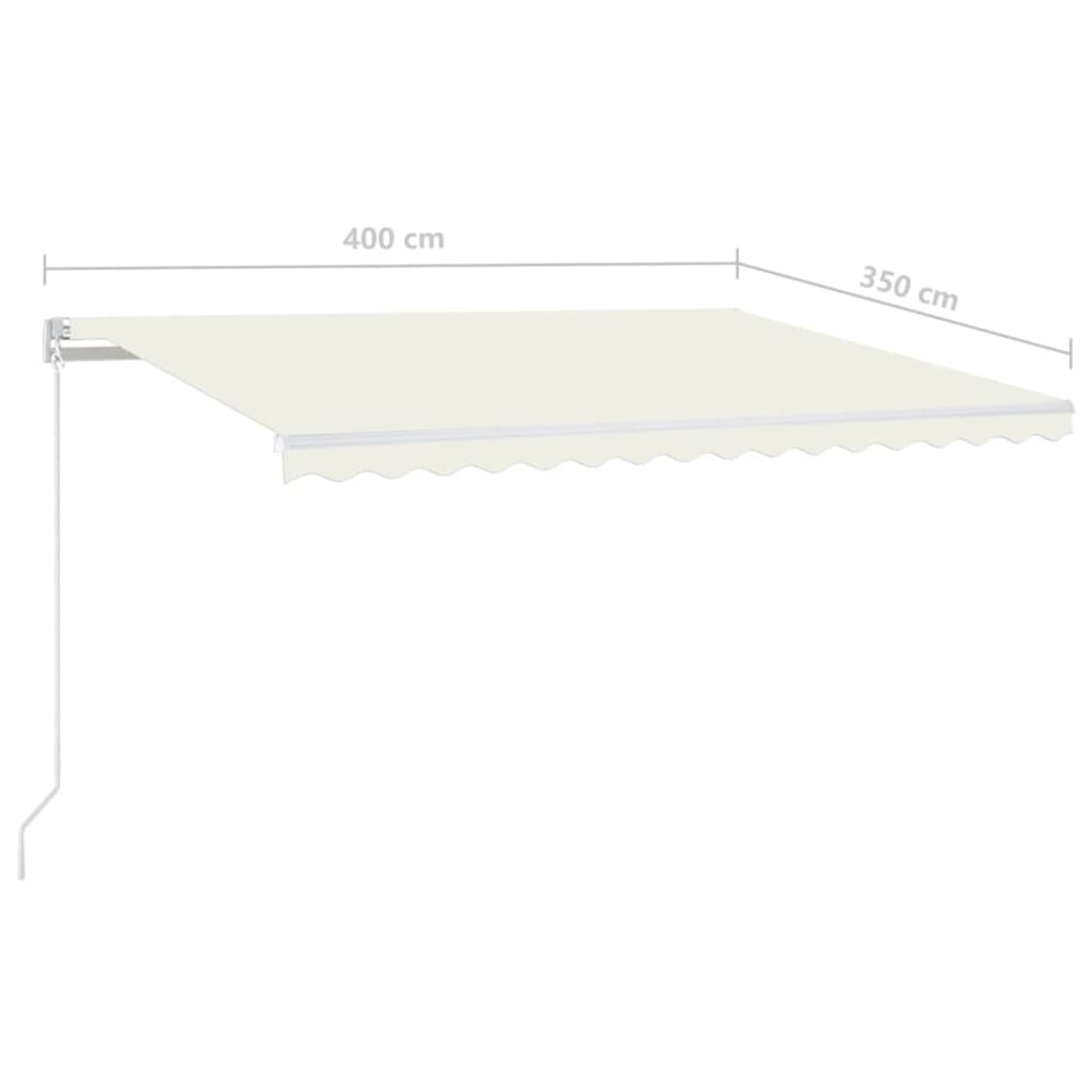 Markise Manuell Einziehbar Mit Led Creme