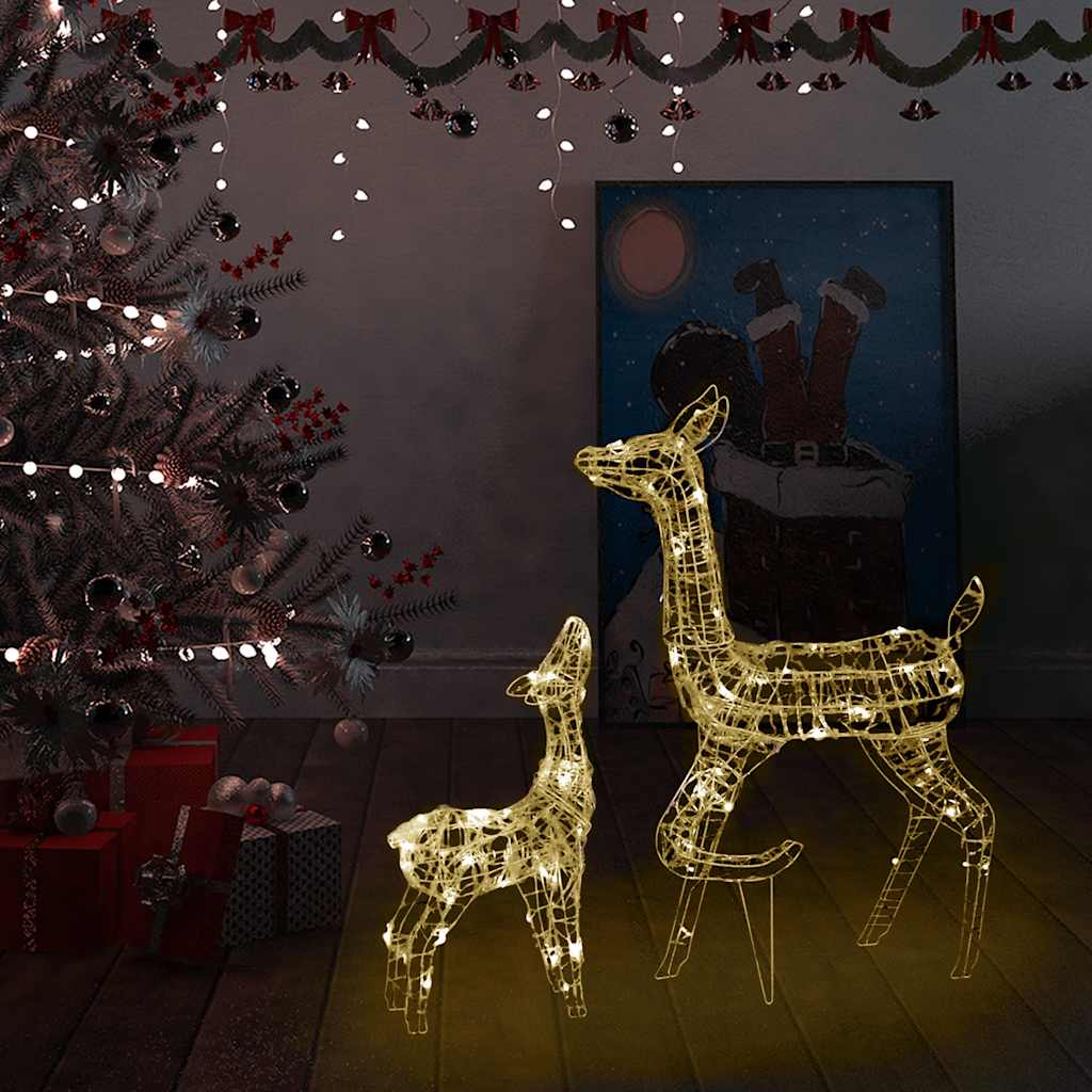 Led-Rentier-Familie Weihnachtsdeko Acryl 160 Led