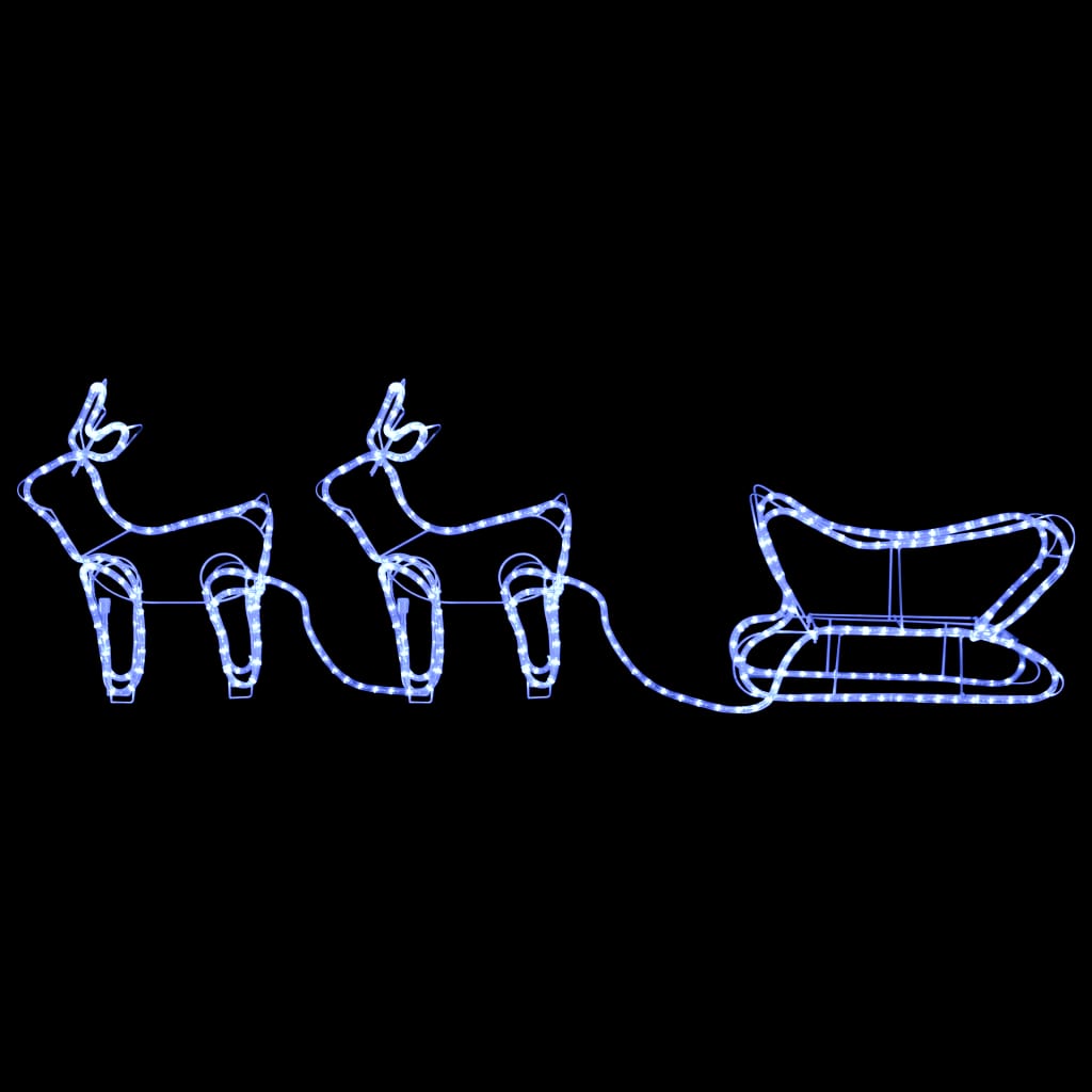 Weihnachtsdekoration Rentiere Und Schlitten Outdoor 576 Leds Kaltweiß