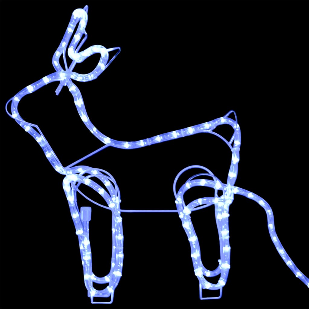 Weihnachtsdekoration Rentiere Und Schlitten Outdoor 576 Leds Kaltweiß