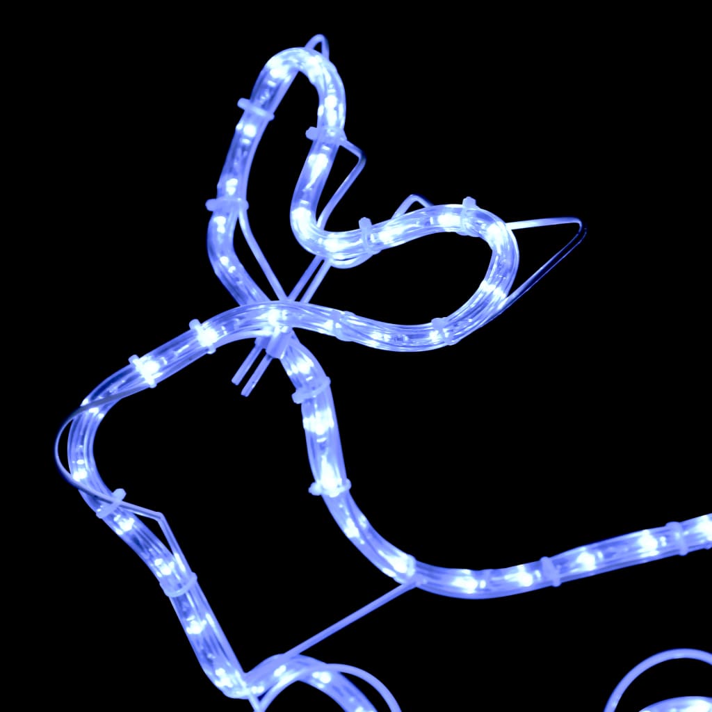 Weihnachtsdekoration Rentiere Und Schlitten Outdoor 576 Leds Kaltweiß