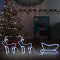 Weihnachtsdekoration Rentiere Und Schlitten Outdoor 576 Leds Kaltweiß