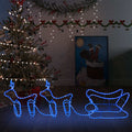 Weihnachtsdekoration Rentiere Und Schlitten Outdoor 576 Leds Blau