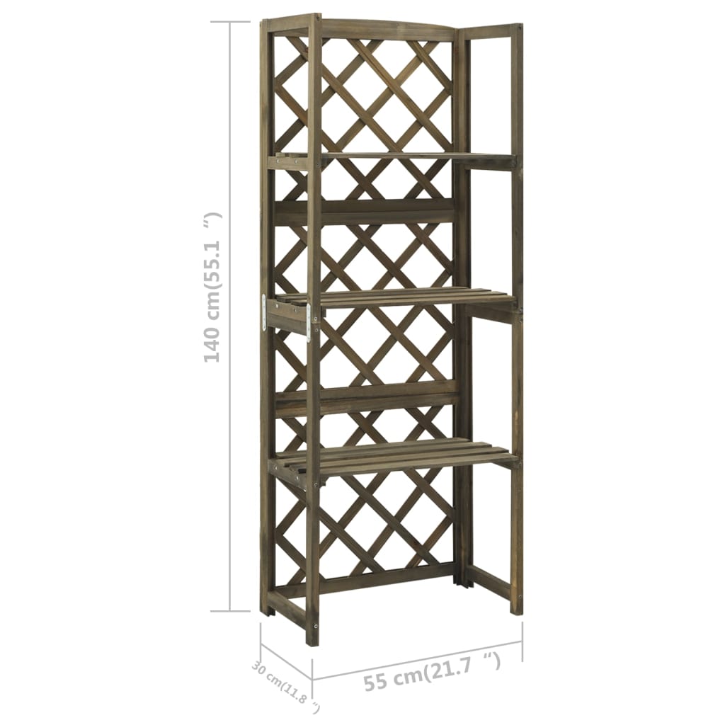 Spalier Mit Ablagen 55X30X140 Cm Massivholz Tanne