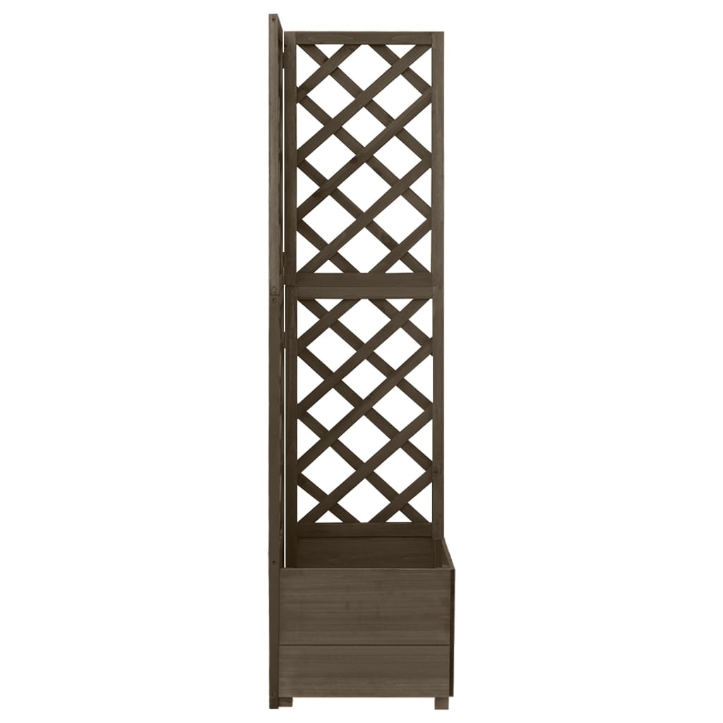 Eck-Spalier Mit Pflanzkasten 40X40X150Cm Massivholz Tanne