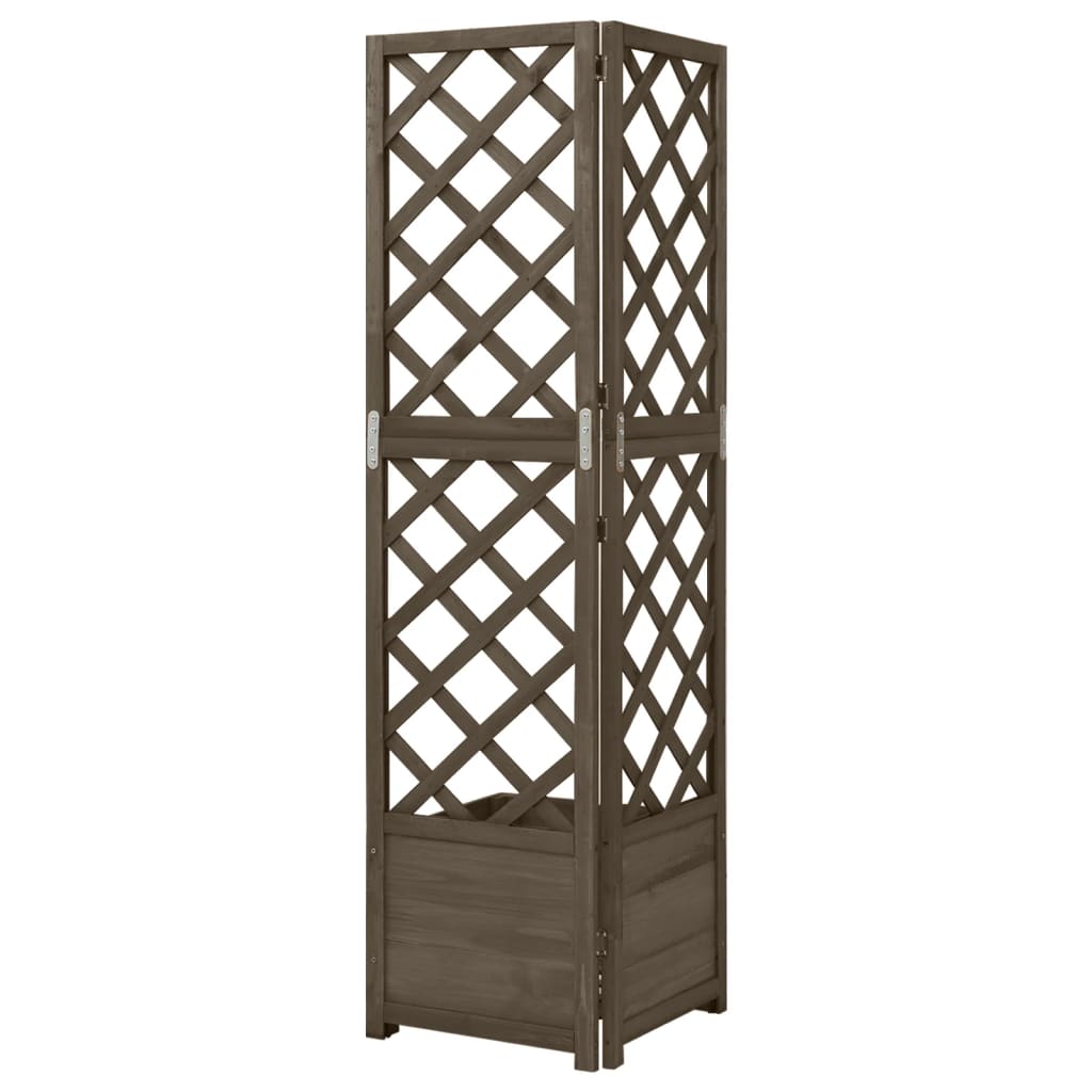 Eck-Spalier Mit Pflanzkasten 40X40X150Cm Massivholz Tanne