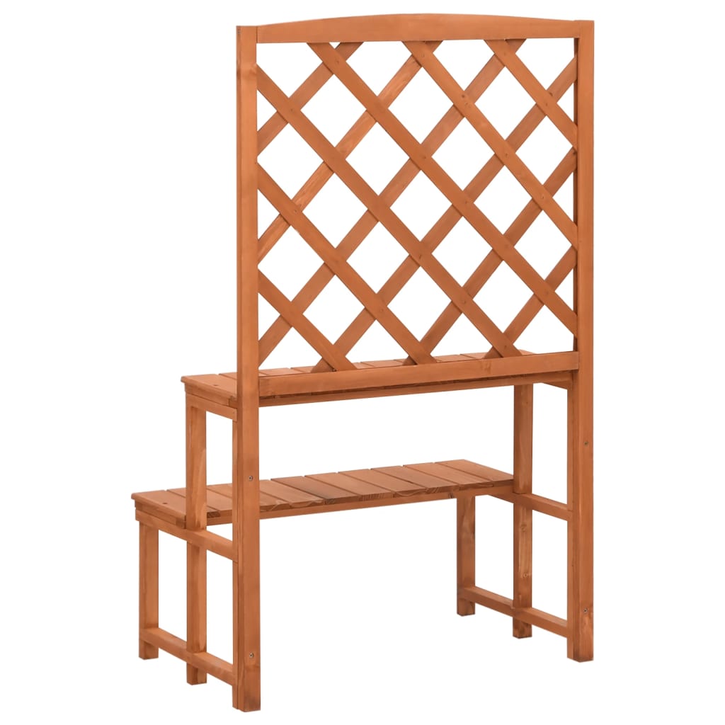 Blumentreppe Mit Rankgitter 70X42X115 Cm Massivholz Tanne