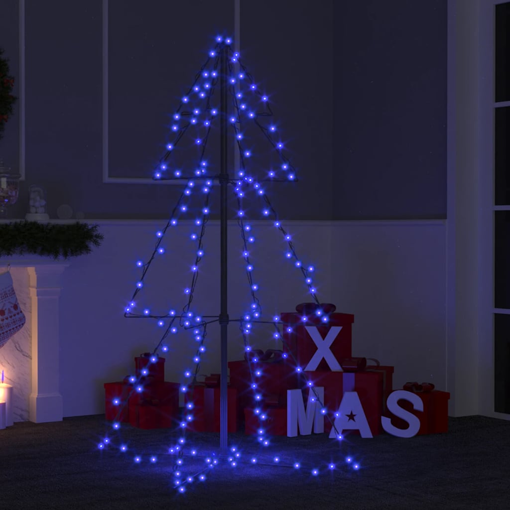 Weihnachtsbaum In Kegelform 360 Leds Indoor Outdoor 143X250 Cm Blau