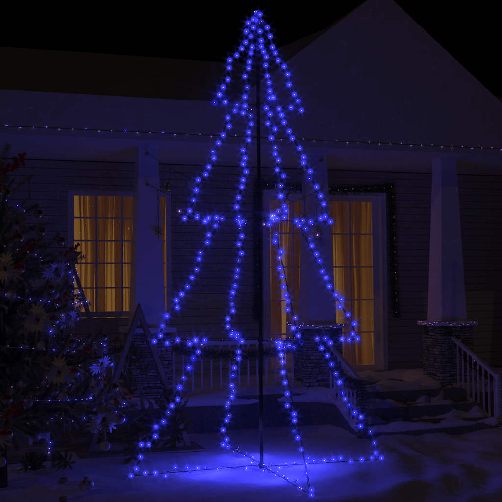 Weihnachtsbaum In Kegelform 360 Leds Indoor Outdoor 143X250 Cm Blau