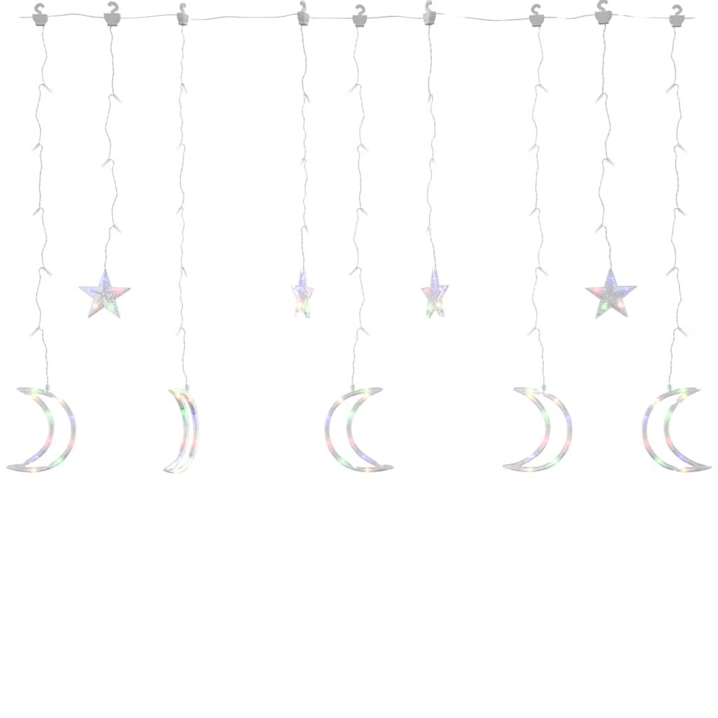 Lichterketten Stern Und Mond Fernbedienung Bunt