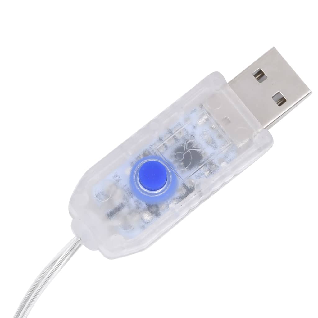 Led Sternenvorhang Lichterkette 200 Led 8 Funktionen Blau