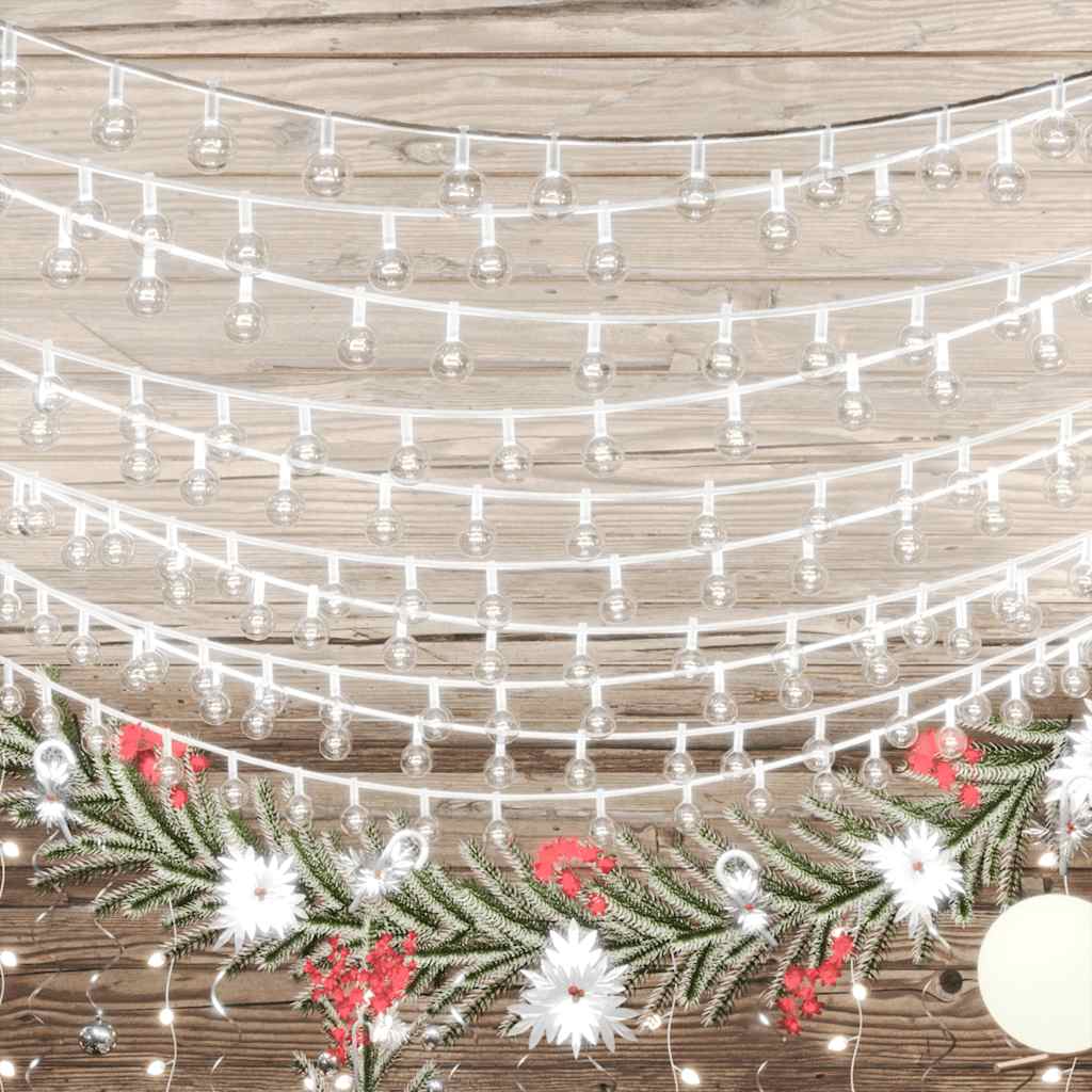 Lichterkette Kugeln 200 Led 8 Funktionen Kaltweiß