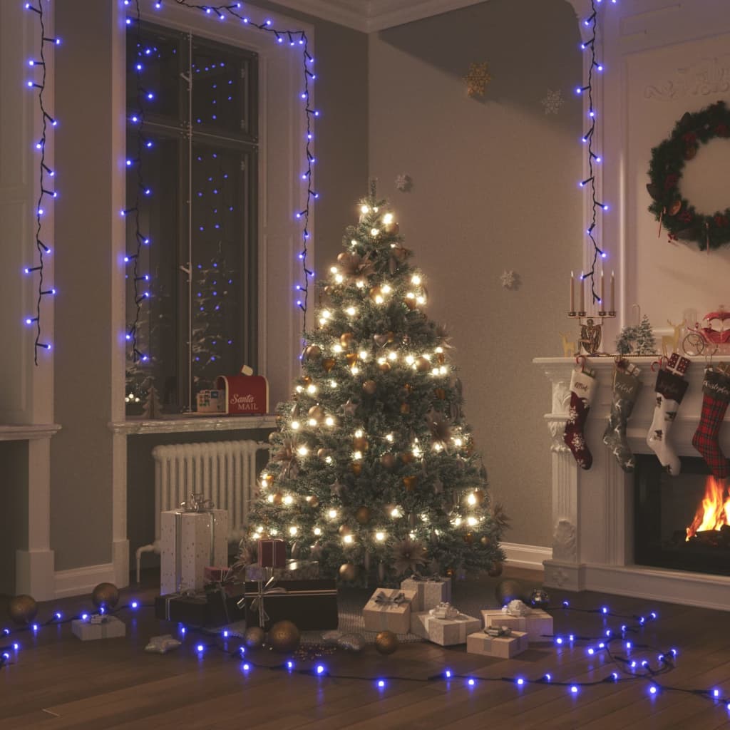 Led-Lichterkette Mit 150 Leds Pvc Blau