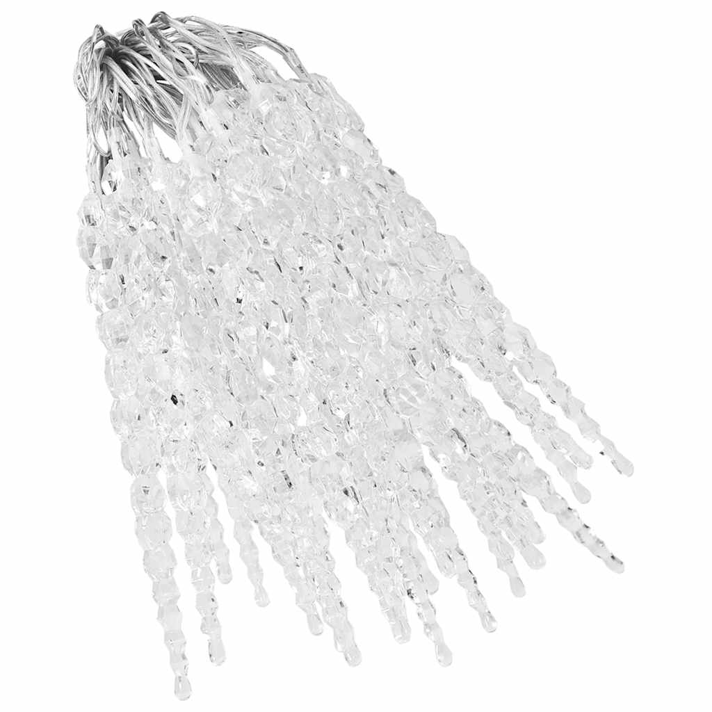 Eiszapfen-Lichterkette 40-Tlg. Acryl Fernbedienung Warmweiß