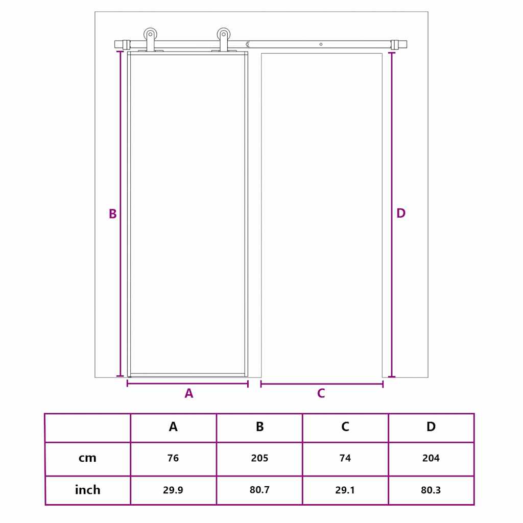 Schiebetür 3-Teilig Esg-Glas Und Aluminium Schwarz