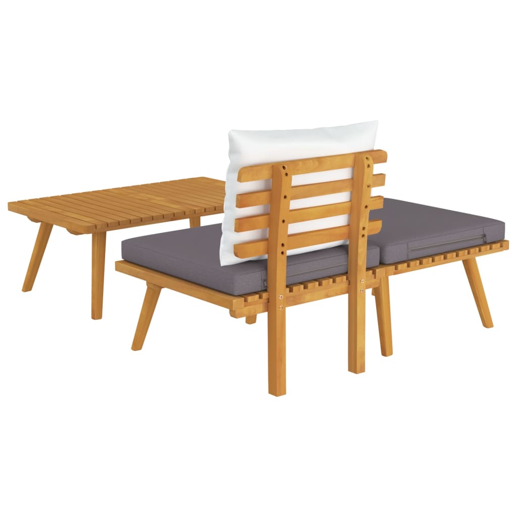 3-Tlg. Garten-Lounge-Set Mit Kissen Massivholz Akazie