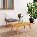 3-Tlg. Garten-Lounge-Set Mit Kissen Massivholz Akazie