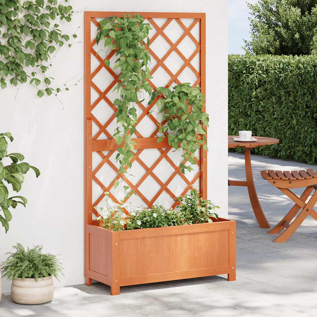 Garten-Spalier Mit Blumenkasten Tannenholz