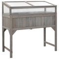 Hochbeet Mit Gewächshaus 110X54X120 Cm Massivholz Tanne Braun