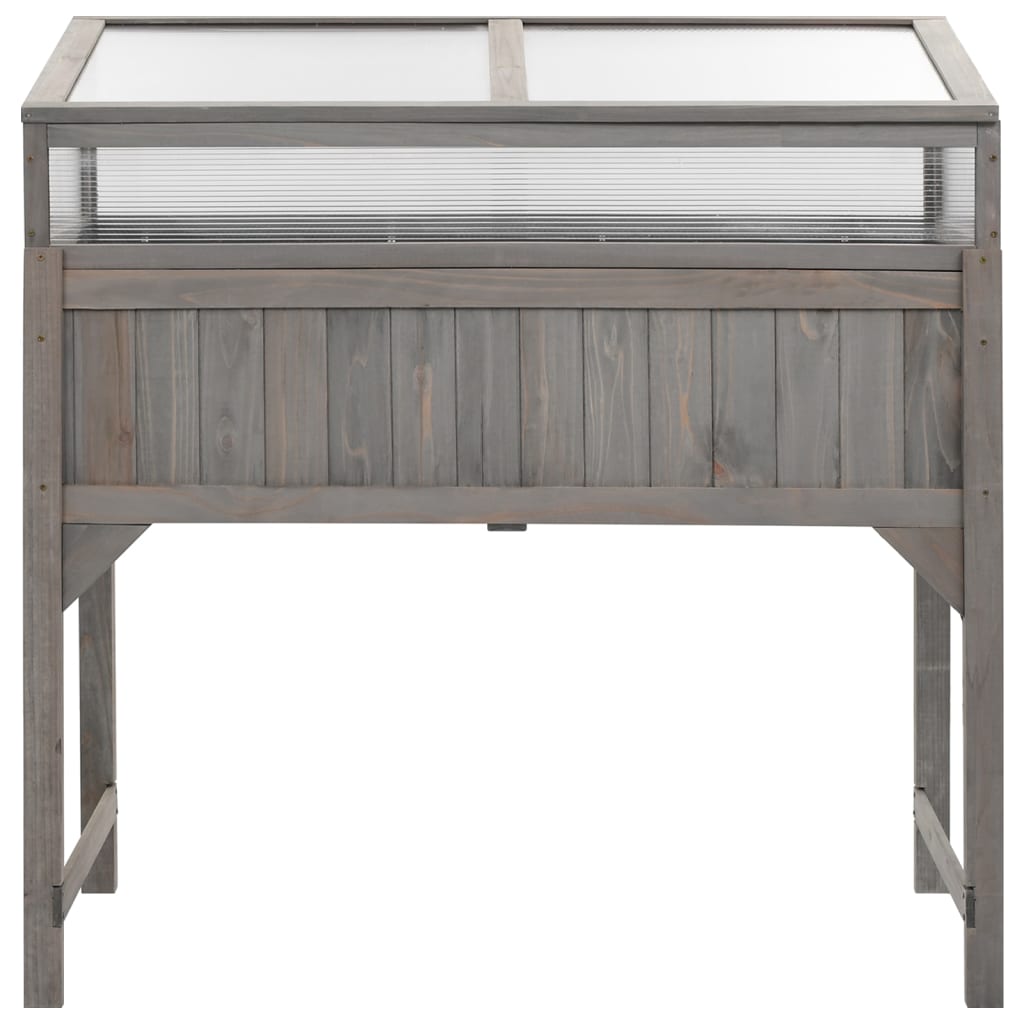 Hochbeet Mit Gewächshaus 110X54X120 Cm Massivholz Tanne Braun