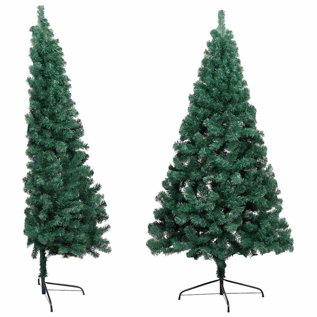 Künstlicher Halb-Weihnachtsbaum Beleuchtung Kugeln Grün