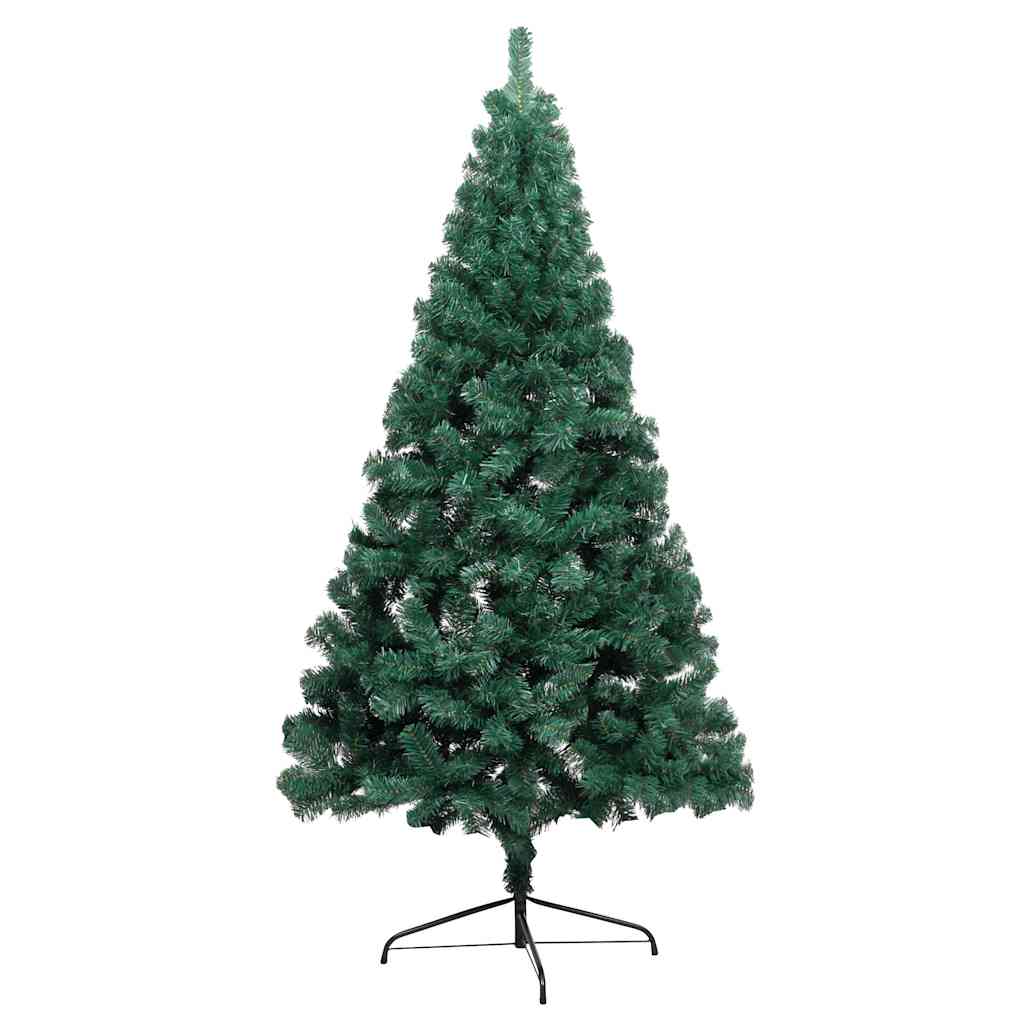 Künstlicher Halb-Weihnachtsbaum Beleuchtung Kugeln Grün