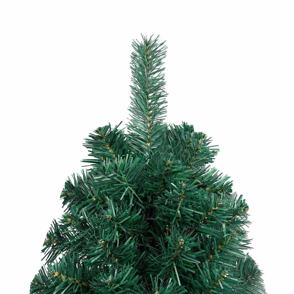 Künstlicher Halb-Weihnachtsbaum Beleuchtung Kugeln Grün