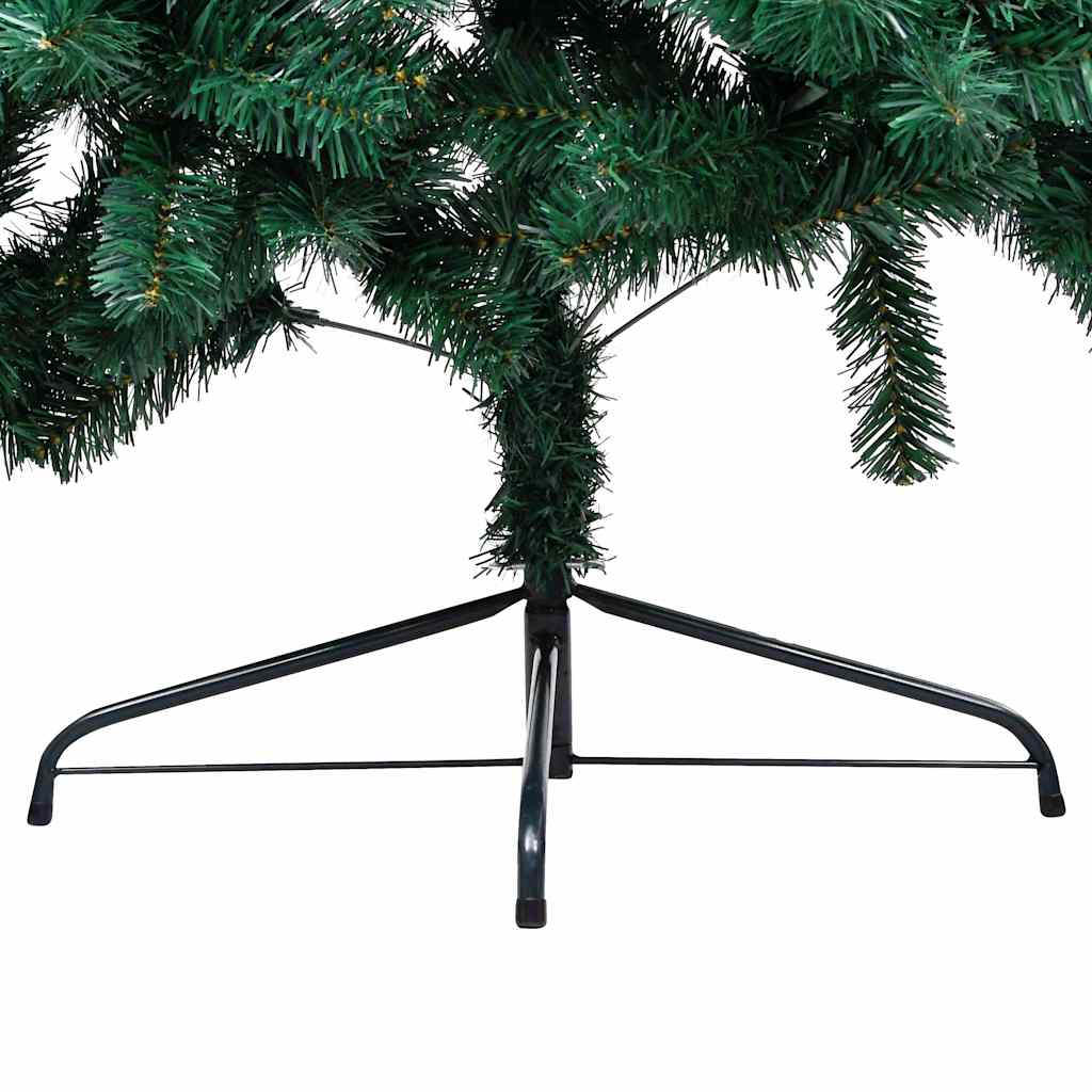 Künstlicher Halb-Weihnachtsbaum Beleuchtung Kugeln Grün