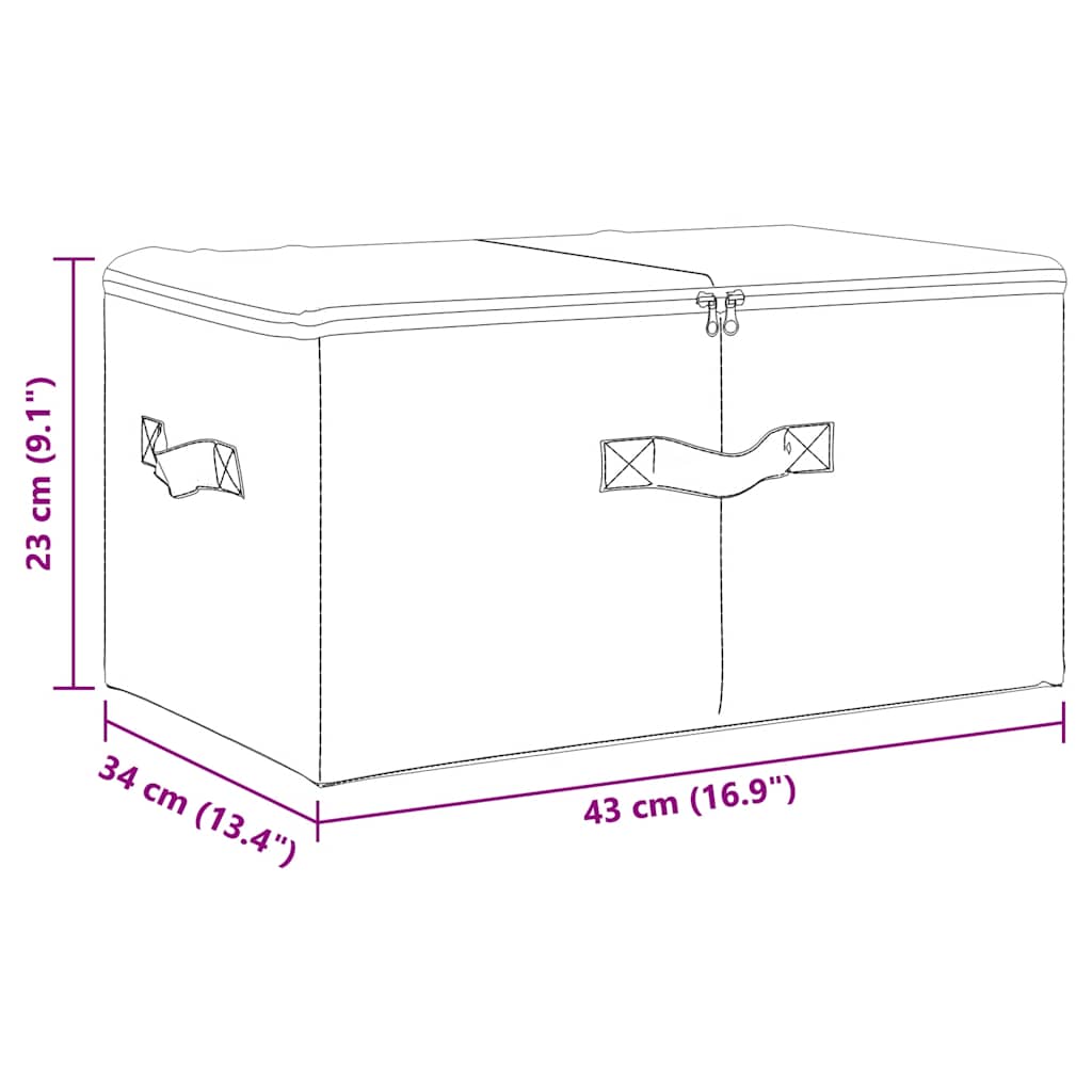 Aufbewahrungsboxen 2 Stk. Stoff 43X34X23 Cm