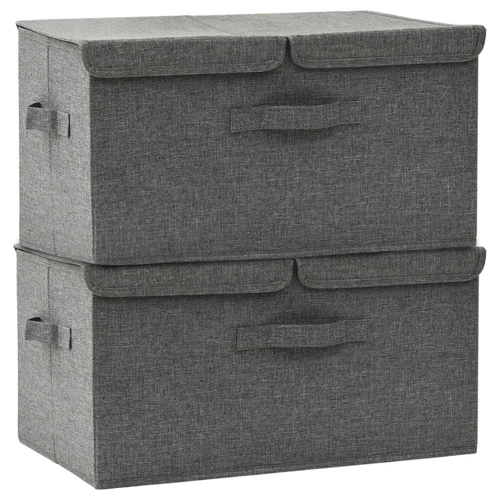 Aufbewahrungsboxen 2 Stk. Stoff Anthrazit
