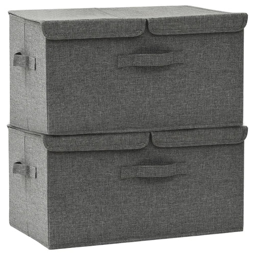 Aufbewahrungsboxen 2 Stk. Stoff Anthrazit