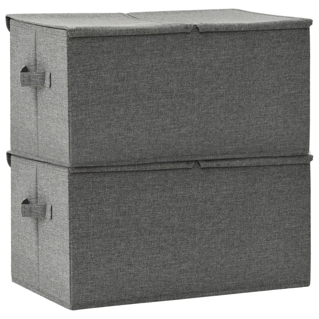 Aufbewahrungsboxen 2 Stk. Stoff Anthrazit